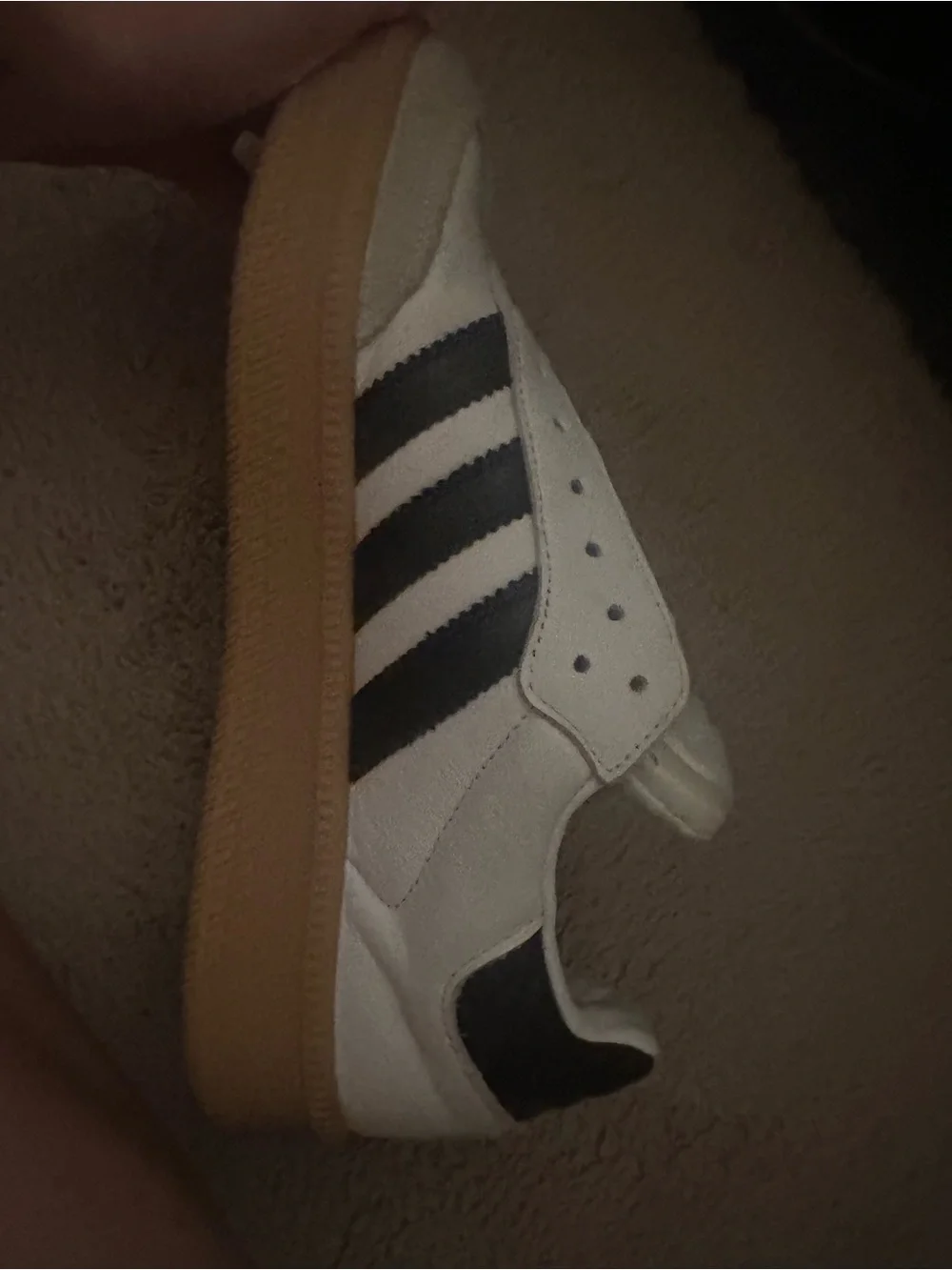 adidas Samba Sneakers in White, Black and Gum
